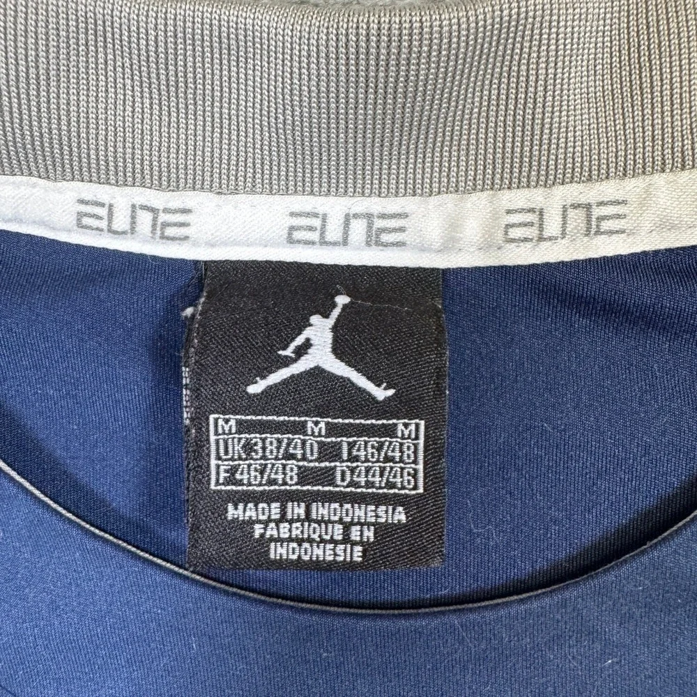 Jordan Georgetown Hoyas Long Sleeve Shooting Shirt Grey Navy Mens Medium NikeFIT